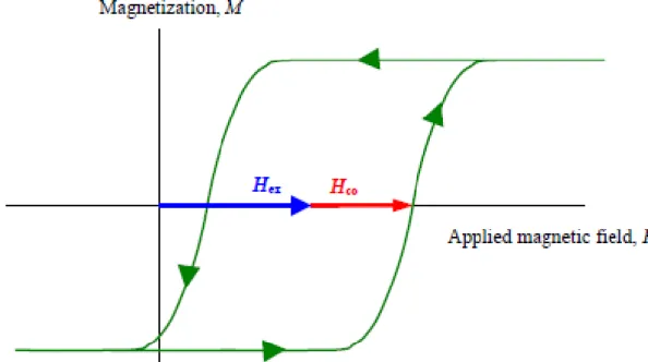 Figura 1.20: Il ciclo di isteresi magnetica sotto l’effetto dell’exchange bias