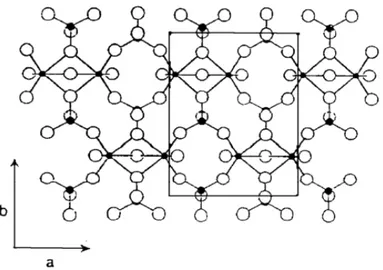 Figura 2.12 Schema di un layer della struttura del VOHPO 4 ·0,5 H 2 O 