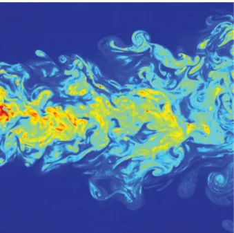 Figure 1.3.2: Concentration field of dye in turbulent jet (Westerweel 2009)
