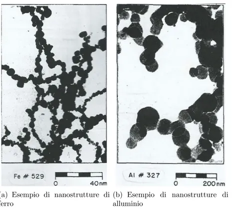 Figura 1.5: Immagini di nanostrutture prodotte con il metodo IGC [2]