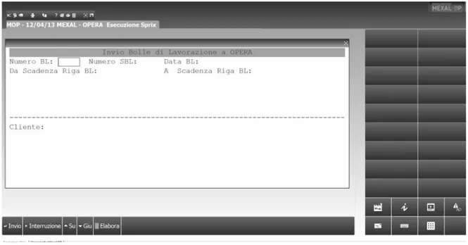 Figura 2.3.2 : Esecuzione Sprix prima dell’importazione 