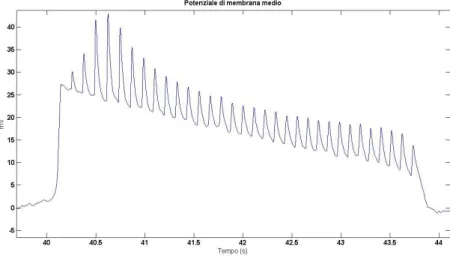 Figura 21. PSD del potenziale di membrana delle cellule piramidali (SWS). 