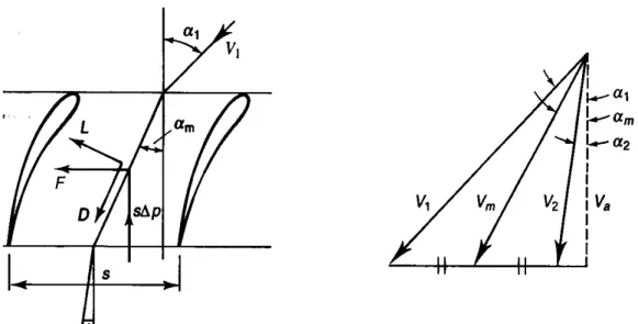 Fig 4.7 diagramma delle forze: si vede la direzione che hanno le forze  sul profilo 