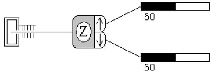 FIG. 2.10   –  Apparato di Stern-Gerlach posizionato sulla direzione Z 