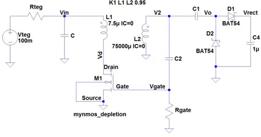 Fig. 21 Circuito oscillatore step-up