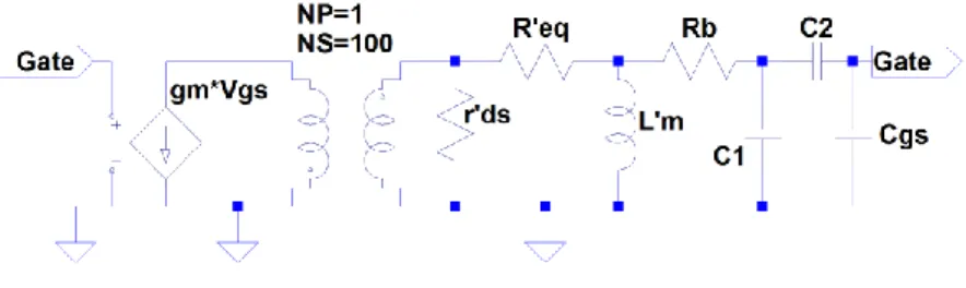 Fig. 25 Circuito ridisegnato. Notare a sinistra del trasformatore il solo componente non lineare e a  destra solo componenti passivi.