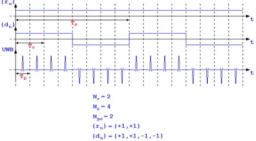 Figure 2.2: Example of structure of an interrogation signal