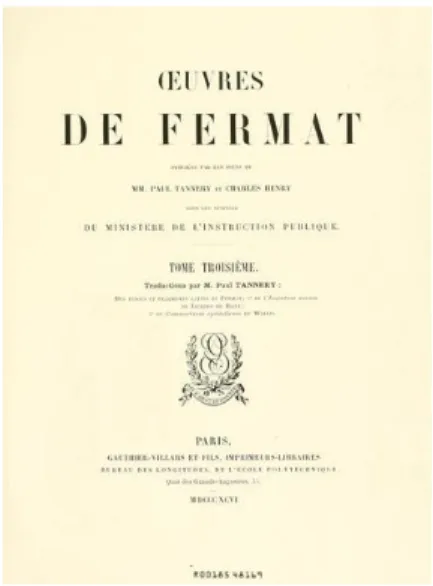 Figura 3.2: Oeuvres de Fermat