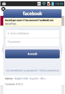 Figura 6- Facebook Login Dialog 