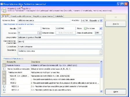 Figura 15 Gestione proprietà macchina 