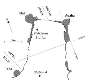 Fig. 3: Location of the sampling points “Fish Farm Station” and “Station A”