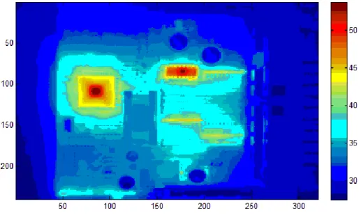 Figura 8: Termogramma di una centralina elettronica. 