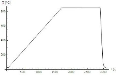 Figura 3.4 ciclo di riscaldamento del materiale. 