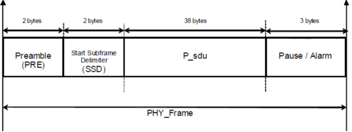 Figura 13:    Formato del frame a livello fisico 