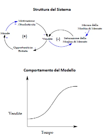 Figura 8: Combinazione di Circuiti di Retroazione Positivi e Negativi: La crescita delle  Vendite 