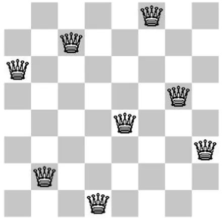 Figura 2.1: Configurazione di una scacchiera con 8 regine.