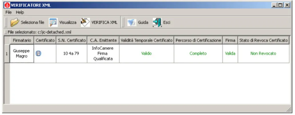 Figura 4.4: Verica di un documento XML