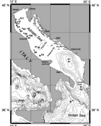 Figura 1. Mappa del Mar Adriatico. 