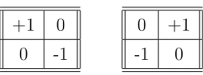 Tabella 1.11: Filtri per G x e G y