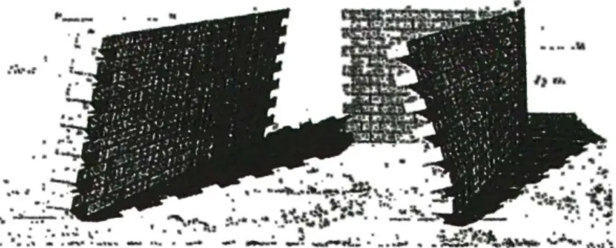 fig. 1.7 – Meccanismi di rottura (ribaltamento) di pareti in muratura di blocchi lapidei