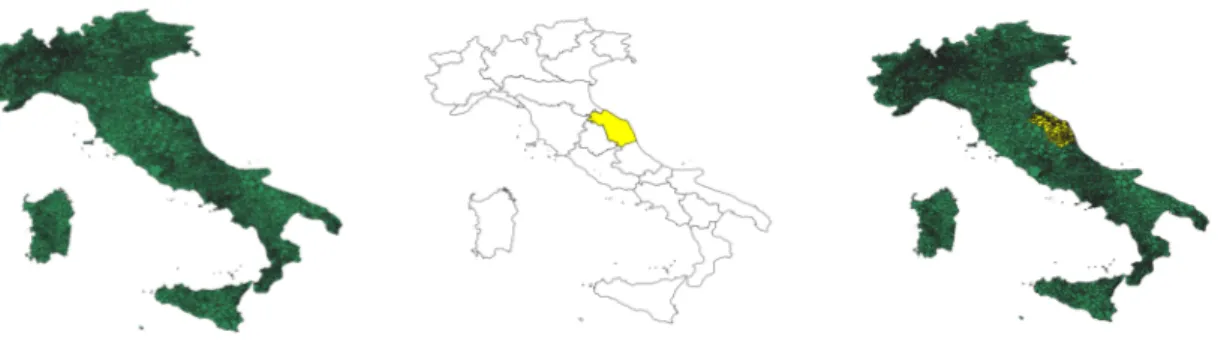 Figure 4.2: Municipalities Selected through Spatial Query in QGIS