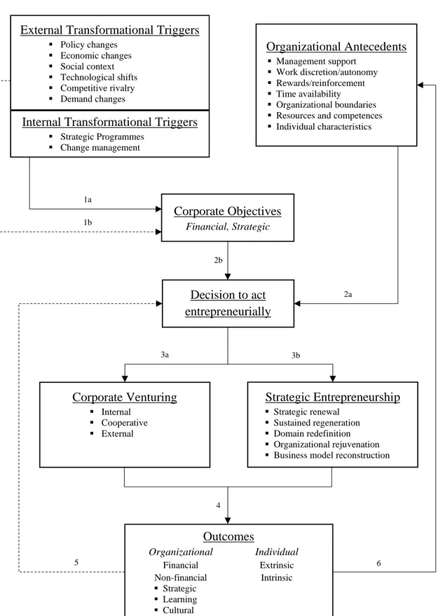 Figure 7. Theoretical framework for Corporate Entrepreneurship. (Source: own elaboration) 