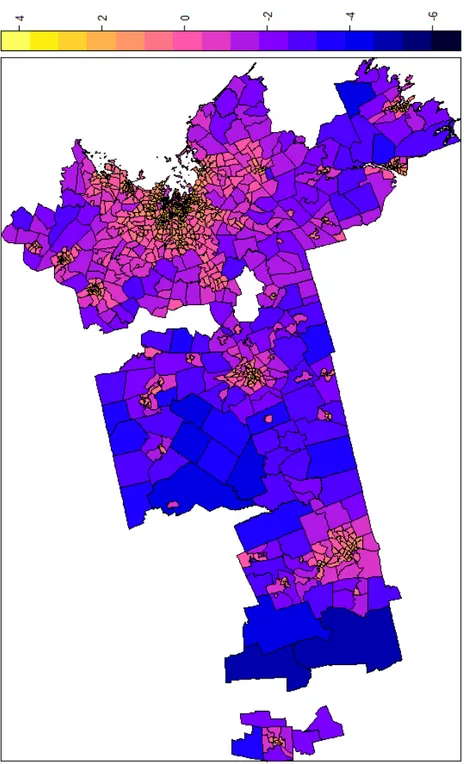 Figure 3.5: Map of census tracts in Massachusettes in 1970.