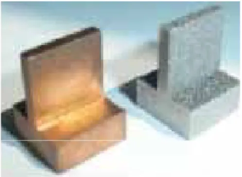 Figure 37: Picture of milled copper and DMLS Aluminum alloy heat sinks