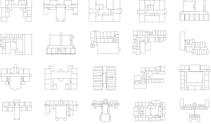 Figure 4.2: The environments contained in the second data set used. Schools have a different type of structure with respect to university offices