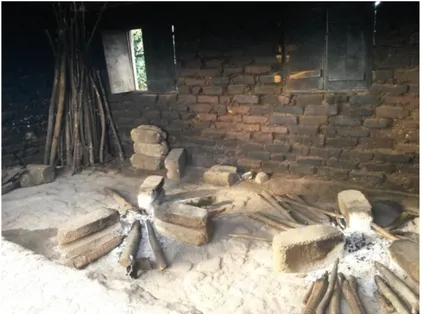 Figure 1-2  Three stone stoves in Ninga village 
