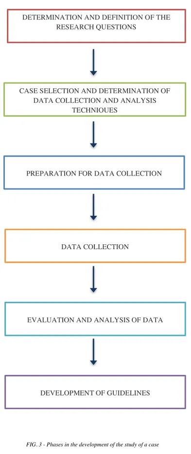 FIG. 3 - Phases in the development of the study of a case 