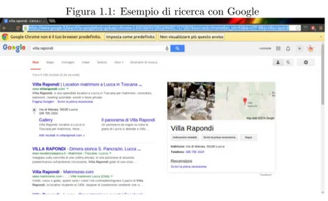 Figura 1.1: Esempio di ricerca con Google