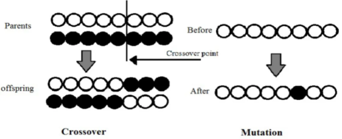 Figure 3.12: An image representing how the genetic algorithm basic steps work