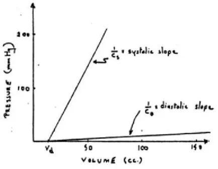 Figure 3.12: ESPVR and EDPVR in the time-varying elastance model 
