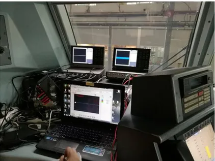 Figure 13 – Installation of the data recorders in the locomotive cabin