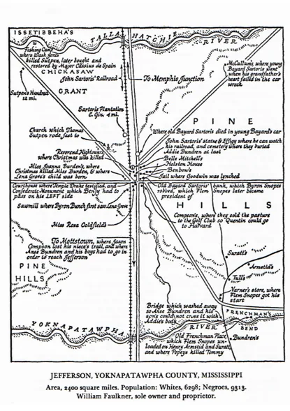 Fig 6. Mappa di Yoknapatawpha