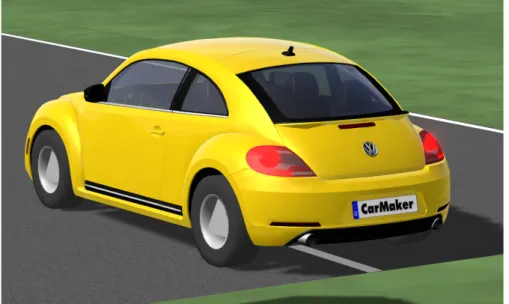 Figura 3.1: Automobile utilizzata per le simulazioni. Immagine tratta da CarMaker.