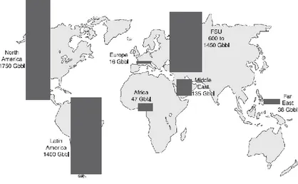 Figura 1.3: Distribuzione geografica degli oli non convenzionali [2] 