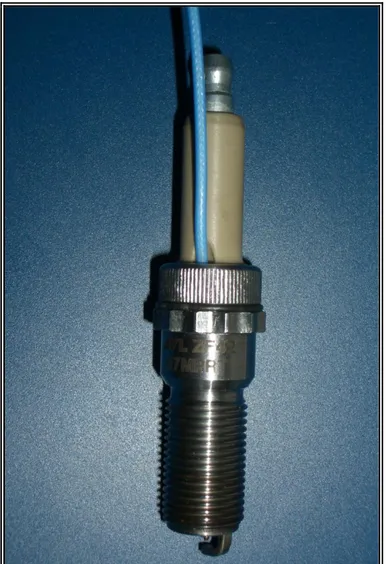 Fig.  3.3  :  Immagine della candela  strumentata utilizzata sul motore Alfa nella sala prove