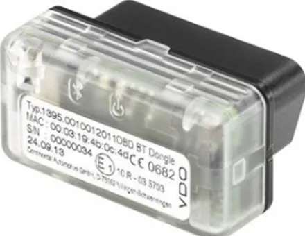 Figure 3.1: OBD Bluetooth Dongle by Continental used to transmit telem- telem-atics data (available at: https://www.continental-automotive.