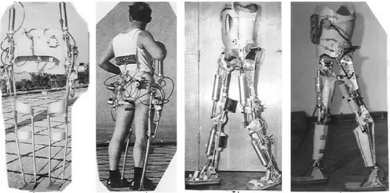 Fig 2.9 Altri esempi di esoscheletri prodotti negli anni 70 per fini  terapeutici [13] 