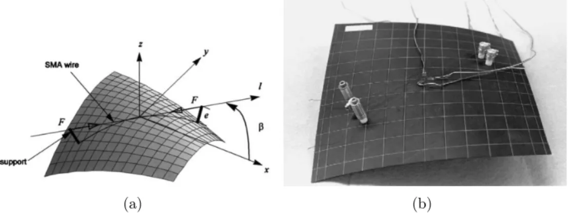 Figura 1.12: Valutazione teorica (a) e sperimentale (b) del concetto di snap- snap-through di un laminato asimmetrico.