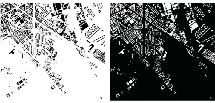 Fig. 13 _ Studio dell’edificato dell’area di progetto Fig. 14 _ Studio dei vuoti urbani dell’area di progetto