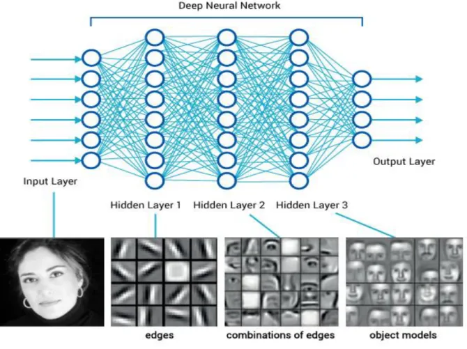 Figure 8: The figure represents how Deep Learning algorithms works in the field of Image Recognition