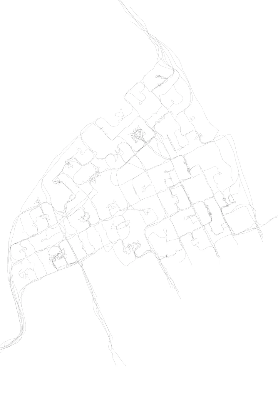 Diagramma delle traiettorie di attraversamento del testaccio.