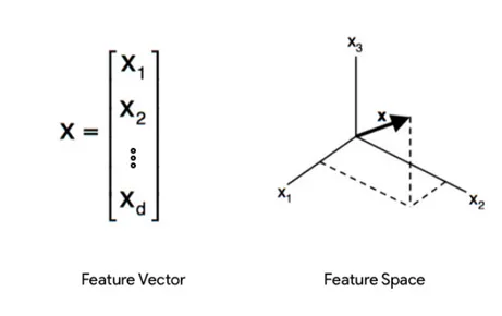 Figure 2.3: Features classic rapresentations: Vector and Spatial
