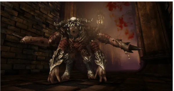Figure 3.7: A beast, a huge monster capable of deadly charges against the player.