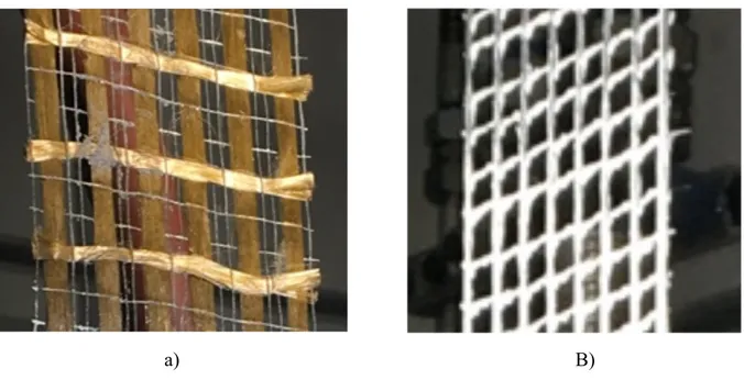 Figure	2	a)	PBO	fibers;	B)	steel	fibers	