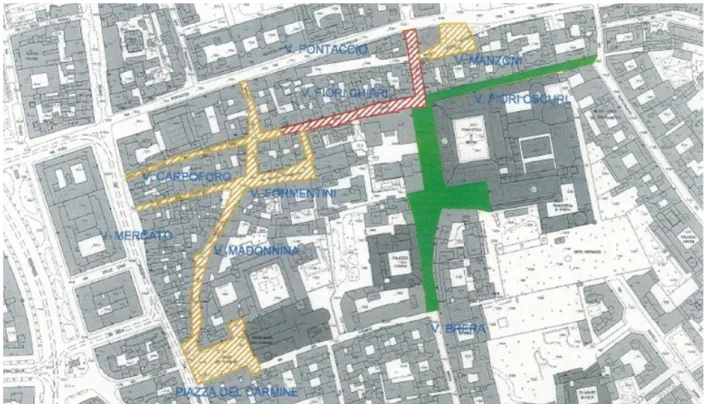 Figura 34: Milano, Progetto comunale     approvato relativo alle aree pedonali