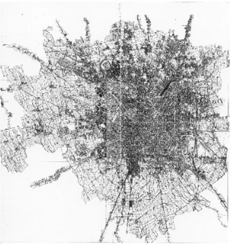 Figura 5 - Pianta della città di Milano al 1956 (Comune di Milano, Istituto Rilievi Terrestri Aerei)
